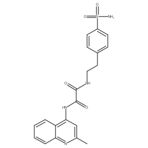N1-(2-methylquinolin-4-yl)-N2-(4-sulfamoylphenethyl)oxalamide Structure