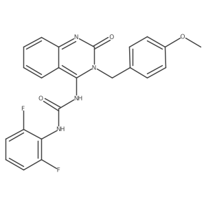 (E)-1-(2,6-difluorophenyl)-3-(3-(4-methoxybenzyl)-2-oxo-2,3-dihydroquinazolin-4(1H)-ylidene)urea Structure