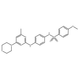 4-methoxy-N-(4-{[4-methyl-6-(morpholin-4-yl)pyrimidin-2-yl]amino}phenyl)benzene-1-sulfonamide Structure