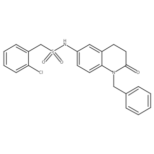 N-(1-benzyl-2-oxo-1,2,3,4-tetrahydroquinolin-6-yl)-1-(2-chlorophenyl)methanesulfonamide Structure