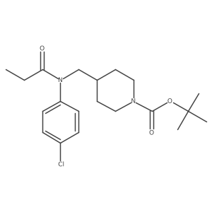 4-{[(4-Chloro-phenyl)-propionyl-amino]-methyl}-piperidine-1-carboxylic acid tert-butyl ester Structure