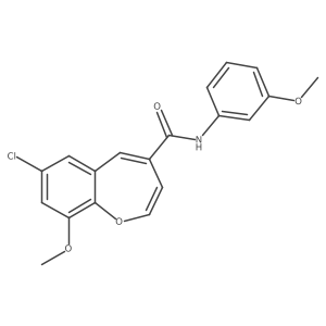 7-chloro-9-methoxy-N-(3-methoxyphenyl)-1-benzoxepine-4-carboxamide结构式