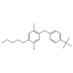 1-Bromo-5-(4-(tert-butyl)benzyl)-4-chloro-2-((methoxymethoxy)methyl)benzene结构式