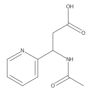 3-Acetamido-3-(pyridin-2-yl)propanoic acid结构式