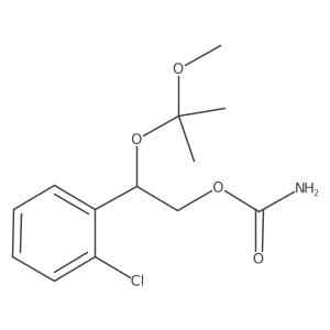 (betaS)-2-Chloro-beta-(1-methoxy-1-methylethoxy)-benzeneethanol 1-Carbamate结构式