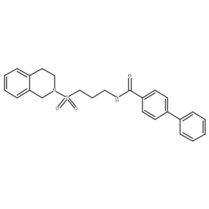 N-[3-(1,2,3,4-tetrahydroisoquinoline-2-sulfonyl)propyl]-[1,1'-biphenyl]-4-carboxamide结构式