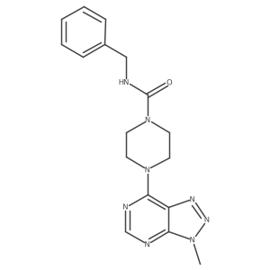 N-benzyl-4-(3-methyl-3H-[1,2,3]triazolo[4,5-d]pyrimidin-7-yl)piperazine-1-carboxamide Structure