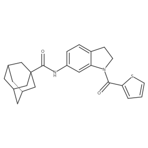 (3r,5r,7r)-N-(1-(thiophene-2-carbonyl)indolin-6-yl)adamantane-1-carboxamide结构式