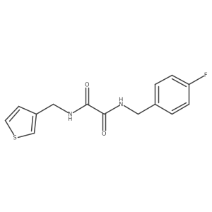 N1-(4-fluorobenzyl)-N2-(thiophen-3-ylmethyl)oxalamide结构式