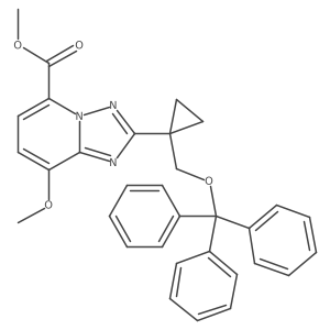 8-Methoxy-2-[1-[(triphenylmethoxy)methyl]cyclopropyl]-[1,2,4]triazolo[1,5-a]pyridine-5-carboxylic acid methyl ester结构式