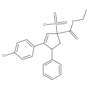 Ethyl 5-(4-chlorophenyl)-3-(chlorosulfonyl)-2,3-dihydro-1-phenyl-1H-pyrrole-3-carboxylate Structure