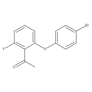 1-[2-[(4-Bromophenyl)thio]-6-fluorophenyl]ethanone结构式