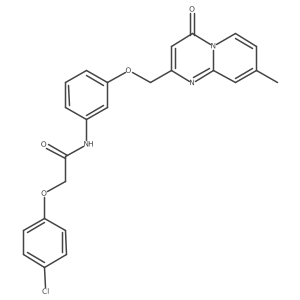 2-(4-Chlorophenoxy)-N-[3-({8-methyl-4-oxo-4H-pyrido[1,2-A]pyrimidin-2-YL}methoxy)phenyl]acetamide Structure