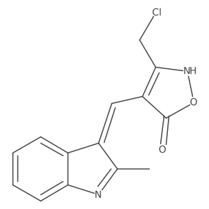 (4E)-3-(Chloromethyl)-4-[(2-methyl-1H-indol-3-YL)-methylene]isoxazol-5(4H)-one Structure