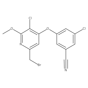 3-[[6-(Bromomethyl)-3-chloro-2-methoxy-4-pyridinyl]oxy]-5-chlorobenzonitrile Structure