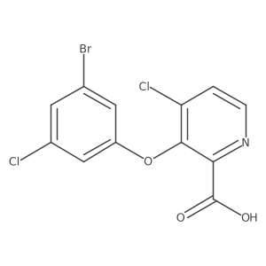 3-(3-Bromo-5-chlorophenoxy)-4-chloropyridine-2-carboxylic acid Structure