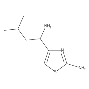 4-[(1S)-1-amino-3-methylbutyl]-1,3-thiazol-2-amine结构式