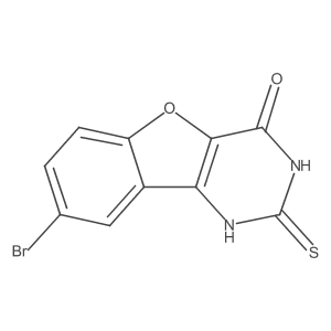 8-bromo-2-thioxo-2,3-dihydrobenzofuro[3,2-d]pyrimidin-4(1H)-one结构式