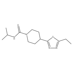 4-(5-ethyl-1,3,4-thiadiazol-2-yl)-N-isopropylpiperidine-1-carboxamide Structure