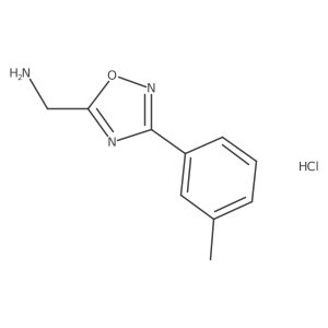 (3-(m-Tolyl)-1,2,4-oxadiazol-5-yl)methanamine hydrochloride Structure