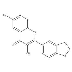 6-Amino-2-(2,3-dihydro-1-benzofuran-5-yl)-3-hydroxychromen-4-one结构式