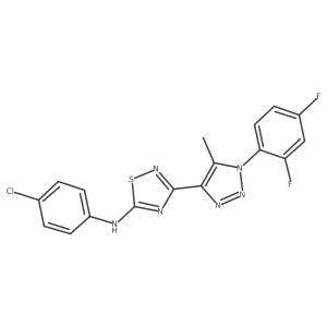 N-(4-chlorophenyl)-3-[1-(2,4-difluorophenyl)-5-methyl-1H-1,2,3-triazol-4-yl]-1,2,4-thiadiazol-5-amine Structure