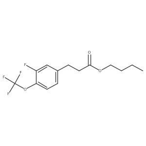 3-(3-Fluoro-4-trifluoromethoxy-phenyl)-propionic acid butyl ester Structure