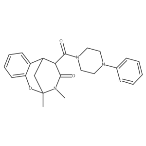 9,10-Dimethyl-12-[4-(pyridin-2-yl)piperazine-1-carbonyl]-8-oxa-10-azatricyclo[7.3.1.0^{2,7}]trideca-2,4,6-trien-11-one结构式