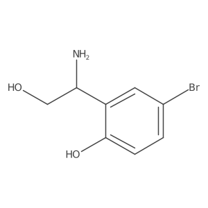 (s)-2-(1-Amino-2-hydroxyethyl)-4-bromophenol结构式