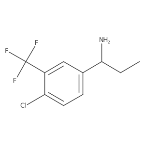 (R)-1-(4-Chloro-3-(trifluoromethyl)phenyl)propan-1-amine结构式