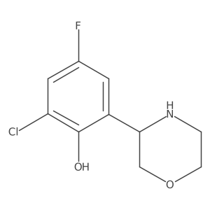 2-Chloro-4-fluoro-6-(3R)-3-morpholinylphenol Structure