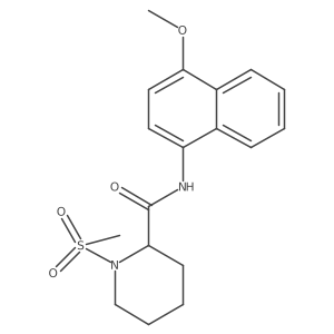 N-(4-methoxynaphthalen-1-yl)-1-(methylsulfonyl)piperidine-2-carboxamide Structure