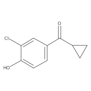 2-Chloro-4-cyclopropanecarbonylphenol结构式