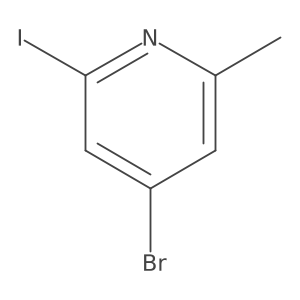 4-Bromo-2-iodo-6-methylpyridine结构式