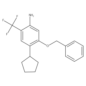5-(Benzyloxy)-4-cyclopentyl-2-(trifluoromethyl)aniline结构式