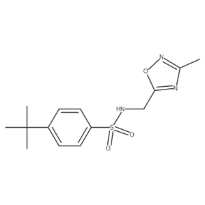 4-(tert-butyl)-N-((3-methyl-1,2,4-oxadiazol-5-yl)methyl)benzenesulfonamide Structure
