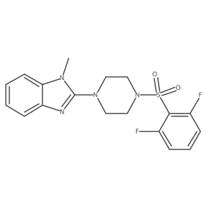 2-(4-((2,6-difluorophenyl)sulfonyl)piperazin-1-yl)-1-methyl-1H-benzo[d]imidazole Structure
