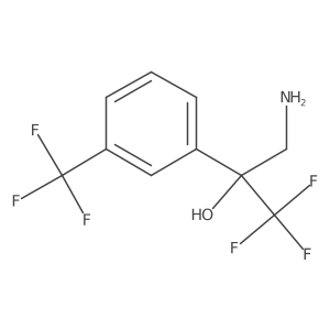 3-Amino-1,1,1-trifluoro-2-[3-(trifluoromethyl)phenyl]propan-2-ol结构式