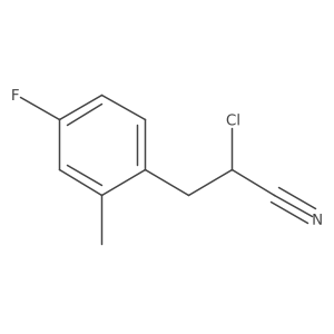 2-Chloro-3-(4-fluoro-2-methylphenyl)-propionitrile Structure