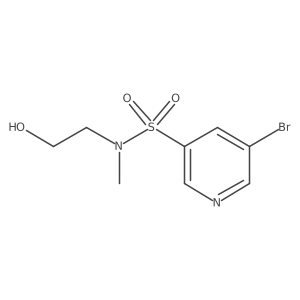 5-bromo-N-(2-hydroxyethyl)-N-methylpyridine-3-sulfonamide结构式