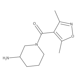 (3-Aminopiperidin-1-yl)(3,5-dimethylisoxazol-4-yl)methanone结构式