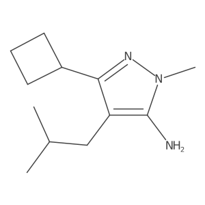 3-Cyclobutyl-1-methyl-4-(2-methylpropyl)-1h-pyrazol-5-amine结构式