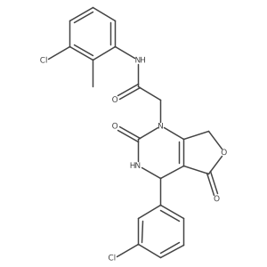 N-(3-chloro-2-methylphenyl)-2-[4-(3-chlorophenyl)-2,5-dioxo-1H,2H,3H,4H,5H,7H-furo[3,4-d]pyrimidin-1-yl]acetamide Structure