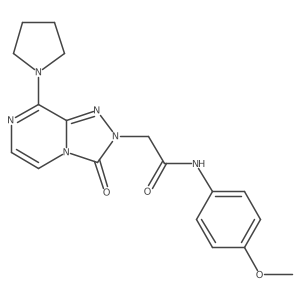 N-(4-methoxyphenyl)-2-(3-oxo-8-pyrrolidin-1-yl[1,2,4]triazolo[4,3-a]pyrazin-2(3H)-yl)acetamide Structure