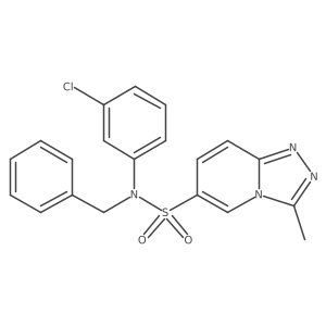 N-benzyl-N-(3-chlorophenyl)-3-methyl-[1,2,4]triazolo[4,3-a]pyridine-6-sulfonamide Structure