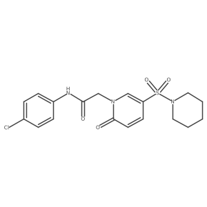 N-(4-chlorophenyl)-2-[2-oxo-5-(piperidine-1-sulfonyl)-1,2-dihydropyridin-1-yl]acetamide Structure