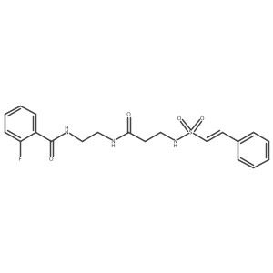N-{2-[(2-fluorophenyl)formamido]ethyl}-3-(2-phenylethenesulfonamido)propanamide Structure