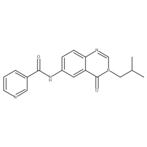 N-[3-(2-methylpropyl)-4-oxo-3,4-dihydroquinazolin-6-yl]pyridine-3-carboxamide结构式