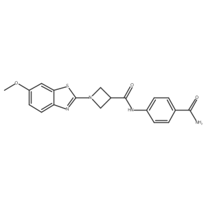 N-(4-carbamoylphenyl)-1-(6-methoxybenzo[d]thiazol-2-yl)azetidine-3-carboxamide Structure