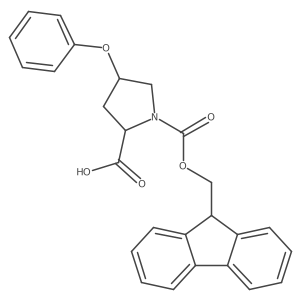 (2S,4R)-Fmoc-4-phenoxy-pyrrolidine-2-carboxylic acid结构式